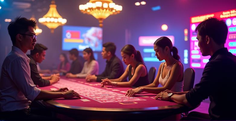 ผู้เล่นกำลังสนุกกับคาสิโนสด ถ่ายทอดสดจากต่างประเทศ